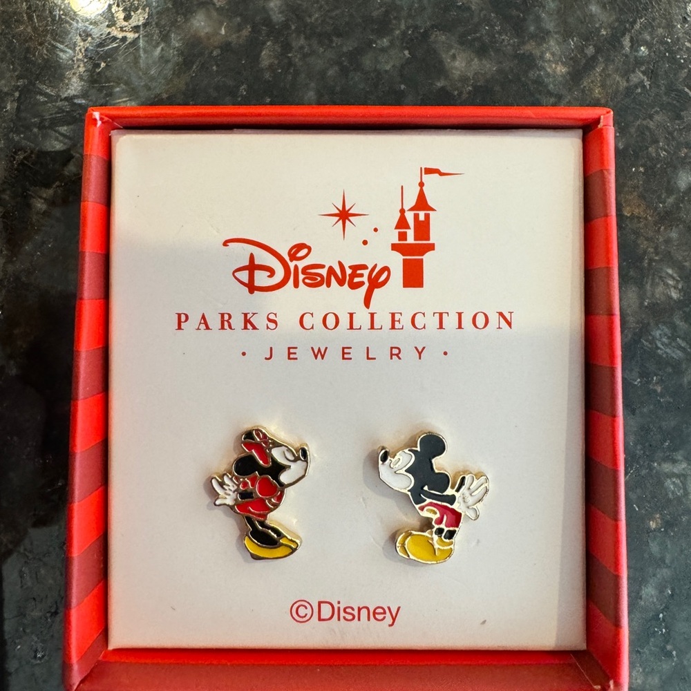 NIB * Disney Parks Collection * Mickey & Minnie Mouse Studs - Red, Black, Yellow